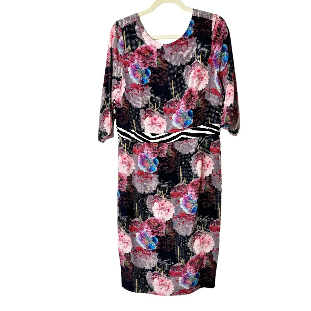 NWT Robert Graham 100% Silk Midi Ophelia Dress Size Large - Picture 3 of 8